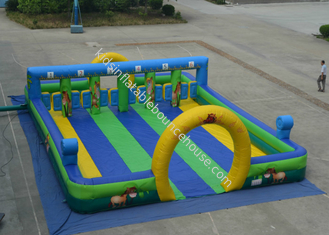 Campo de juego inflable colorido juego deportivo campo de juego inflable para niños menores de 12 años