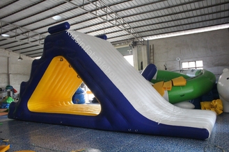 Diapositiva inflable hermética para los juegos del agua, diapositiva alta sellada azul marino del parque inflable del agua