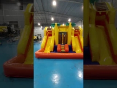PVC 4x4x3m Combos inflables Pequeña casa de salto Niños Castillo de salto con tobogán