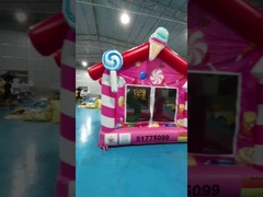 EN14960 Casa de salto inflable comercial con tema de dulces de PVC 3x3m Castillo de salto inflable