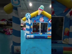 PVC con tema de dulces 3x3m Niños Inflable Casa de Salto Indoor Casa de Salto