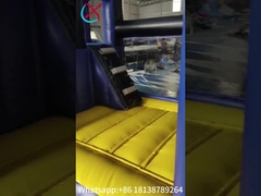 Infiero Comercial Inflable Bouncer Moonwalk Tema de dibujos animados con combinación de diapositivas rotativas