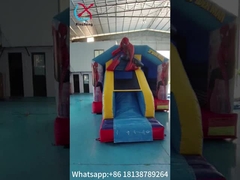 A prueba de fuego 0.55mm Inflable Jumping Castle Bouncer Combo Con Slide Spiderman
