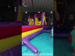 Pvc Tarpaulin Curso de obstáculos inflables Jardín al aire libre Fun Run Sport Para niños pequeños