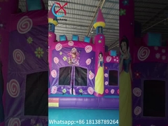 Commercial Nuevo diseño castillo inflable Disney Princesa dibujos animados Casa inflable con tobogán