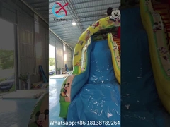 Commercial al aire libre deslizamiento seco inflable Castillo Disney Mickey Mouse Cartoon Party Deslizamiento seco inflable