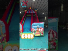 Impresión digital comercial Gran diapositiva inflable Clown Circo Impresión de diapositiva inflable Castillo