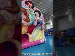 Nueva Impresión Digital de Diseño Inflable Casa Rebobina con Diapositivas Disney Princesa Inflable Salto
