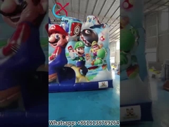 Commercial Inflable Combinado Inflable Inflable Esponja Bob Cuadrado Calzoncillos Casa de rebote con toboganes