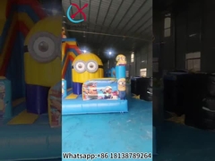 Casa de salto inflable con miniones de toboganes Combinación inflable