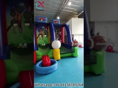 Juego de deportes inflables interactivos al aire libre Juego de tiro de bola inflables
