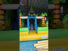 Deslizadores inflables comerciales de palma inflables dobles secos para exteriores