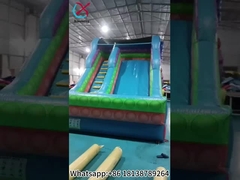 Deslizadores inflables comerciales coloridos dulces deslizadores secos inflables al aire libre