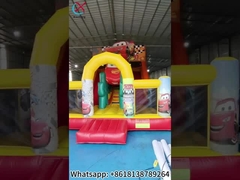 Deslizamiento inflable Los coches Deslizamientos dobles secos inflables Castillo