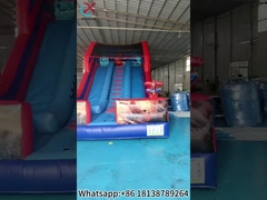 Slide inflables de PVC Spiderman Héroe Slides inflables dobles secos