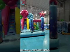 Casa de salto del océano inflable con diapositiva combo Caslte inflable para niños