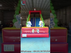 Los Pitufos Deslizadores Inflables Inflables Castillo Rebobinado Para Niños