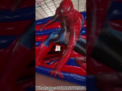 Casa de salto de hombre araña inflable con combo de diapositivas Castillo inflable