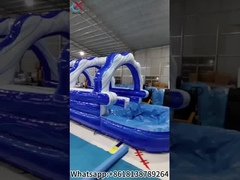 Deslizador de agua inflable doble deslizador para exteriores