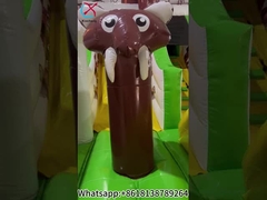 Ciudad divertida inflable Jumping Castle con tobogán