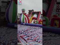 Gran Ciudad Inflable de Diversión del Circo, Casa Hinchable con Tobogán y Castillo