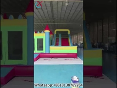 Casa inflable con tobogán, castillo hinchable grande, combo inflable