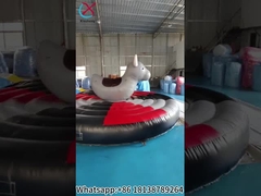 Juego interactivo inflable de tirar la cuerda, rodeo y montar toros