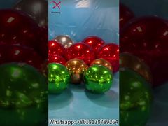 Bola inflable de espejo dorado, bolas grandes y brillantes, globo gigante de fiesta disco, decoración para eventos navideños