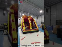 Una mirada más cercana: Juegos inflables comerciales Baloncesto Criss Cross Toss Game Tiros dobles