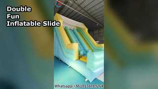 Tobogán inflable comercial para niños doble diversión