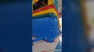 Diversión inflable gigante de la fiesta en la piscina del tobogán acuático