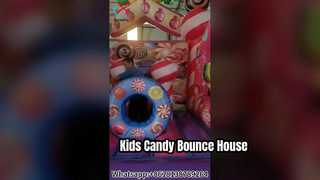 Diversión de la casa inflable del caramelo para los niños
