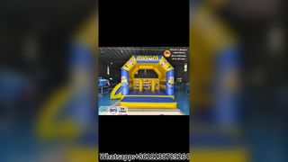 ¡Castillo saltador de los Minions con diversión con toboganes!