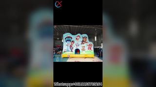 Diversión combinada con tobogán y casa inflable de Paw Patrol