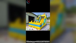 Tobogán inflable Minion para negocios de alquiler de fiestas infantiles