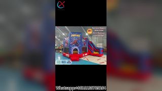 ¡Fiesta divertida con tobogán de la casa inflable de SpiderMan!