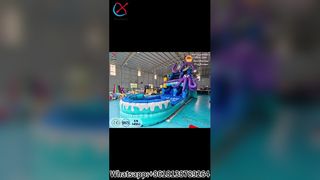 Tobogán acuático inflable Octopus para diversión de verano