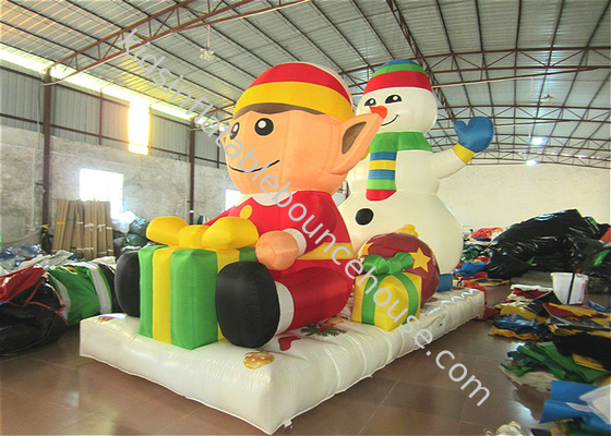 Fabrica hombre de nieve comercial grandes inflables navideños decoraciones navideñas