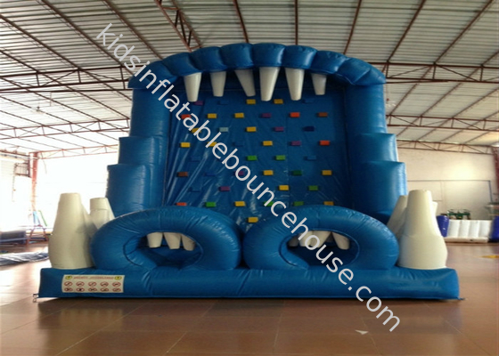 Escalada de roca azul Casa de rebote 6 x 4m Escala inflable comercial Escalada