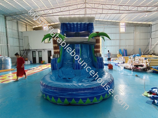 EN14960 8x3x4m Deslizadores de agua inflables en interiores Casa de rebote de agua inflable
