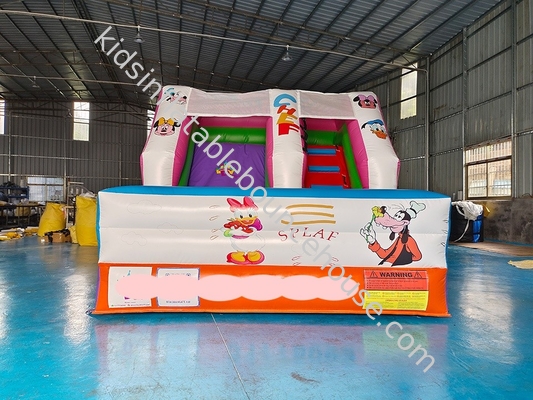 Tarpaulin 4x3m Comercial Deslizadores de agua inflables Impresión de seda de castillo rebotante
