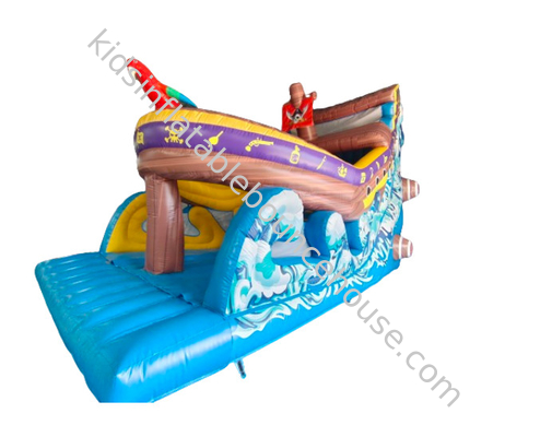 Gran tobogán de agua de barco pirata inflable para niños tobogán inflable castillo comercial