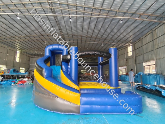 Infiero Comercial Inflable Bouncer Moonwalk Tema de dibujos animados con combinación de diapositivas rotativas