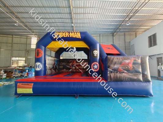 Casa de salto al aire libre Combo de saltidores inflable con tema de dibujos animados de Spiderman