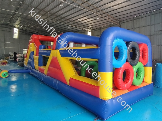 Tela de PVC de grado comercial Cursos de obstáculos inflables gigantes Inflables Ciudad divertida para exteriores