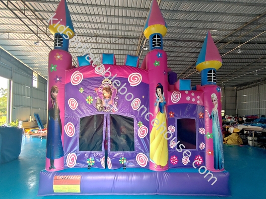 Commercial Nuevo Diseño Inflable Castillo Disney Princesa Cartoon Inflable Casa Rebullante Con Deslizador Casa de Salto Graciosa