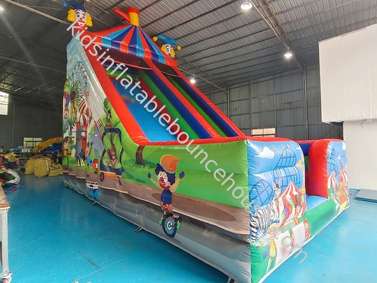 Impresión digital comercial Gran diapositiva inflable Clown Circo Impresión diapositiva inflable Castillo para exteriores Para niños