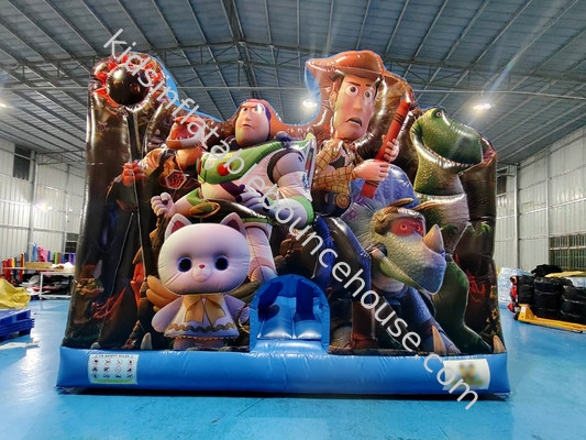 Nuevo diseño Impresión digital Casa de salto inflable con diapositivas Historia de juguetes Castillo de salto inflable para niños
