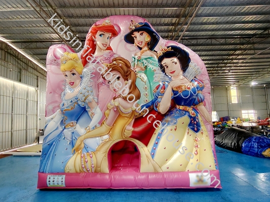 Impresión digital Casa de salto inflable con diapositivas Disney Princess Castillo de salto inflable para niños