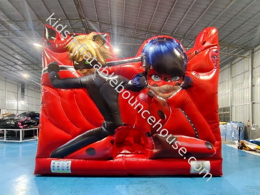 Impresión digital Casa de salto inflable con diapositivas Miraculous Ladybug Castillo de salto inflable para niños